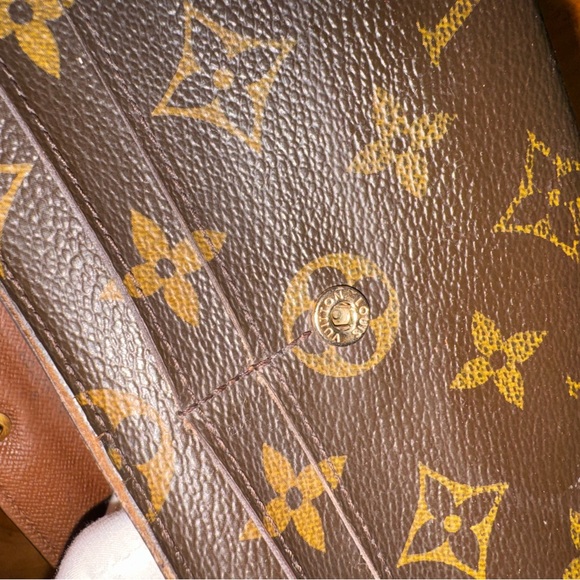 EGA Louis Vuitton Monogram Portefeiulle Sarah Long Bifold Wallet Brown/converted - Picture 13 of 17
